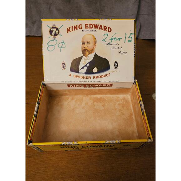 Vintage King Edward The Seventh Imperial Mild Tobacco Cigar Box- EMPTY(gg277) - Picture 2 of 11